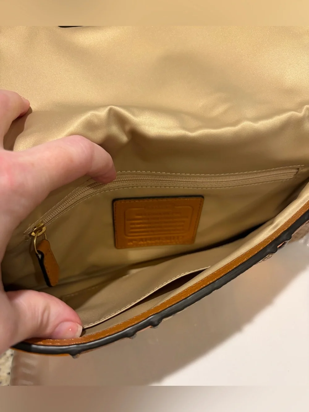 Coach Madison Pinnacle Striped Exotic Clutch,
